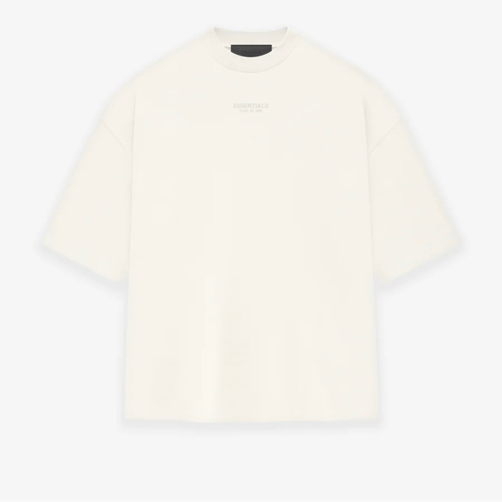 Men’s Essentials Fear Of God Essentials Short Sleeve Tee - Cloud Dancer - NWT